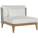 Ibiza Natural / Stinson White Outdoor Armless Chair